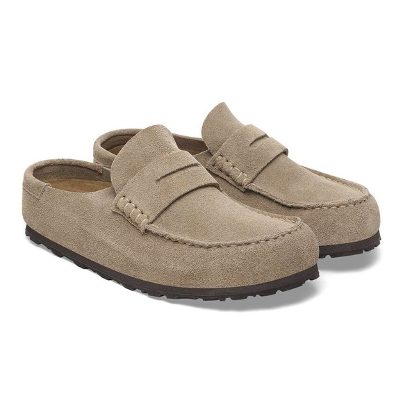 Birkenstock Shoes - Birkenstock Naples Wrapped Suede Women’s Clogs Taupe Size 42 (11–11.5) NWT